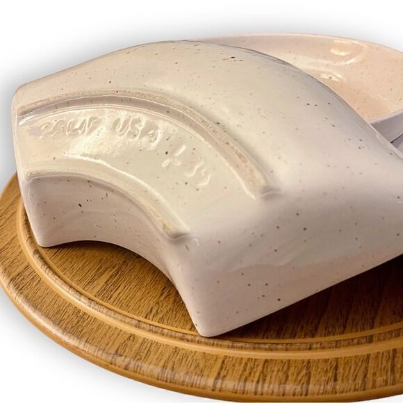 Vintage California Pottery Section Chip Dip Relish Lazy Susan Serving Snack Set - Picture 13 of 16